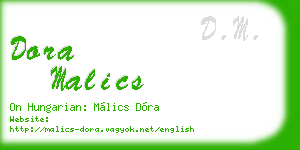 dora malics business card