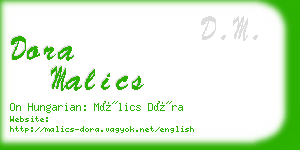 dora malics business card